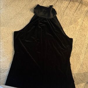 Calvin Klein Black Velvet Sleeveless Top